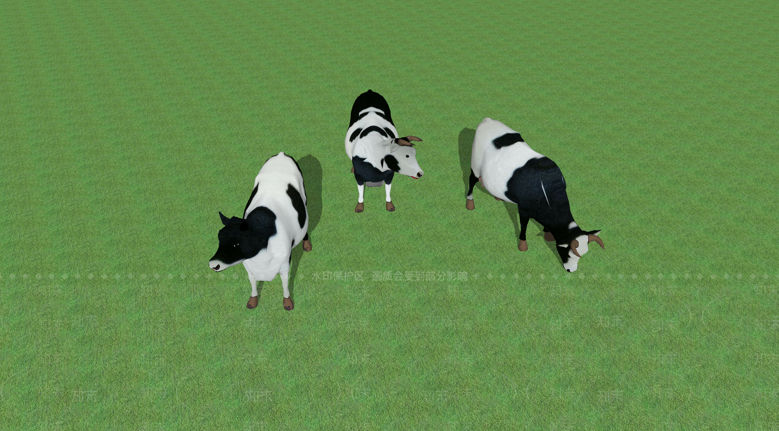 现代奶牛SU模型下载【ID:1109300930】