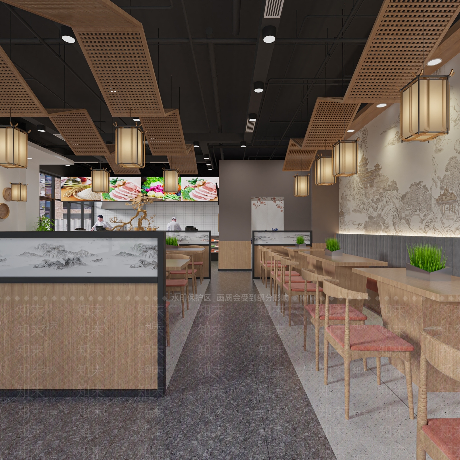 现代茶餐厅3D模型下载【ID:1109312270】