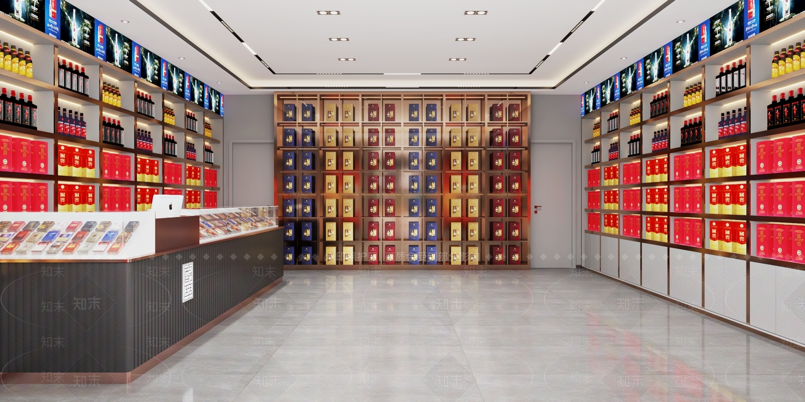 现代烟酒店3D模型下载【ID:1109317152】