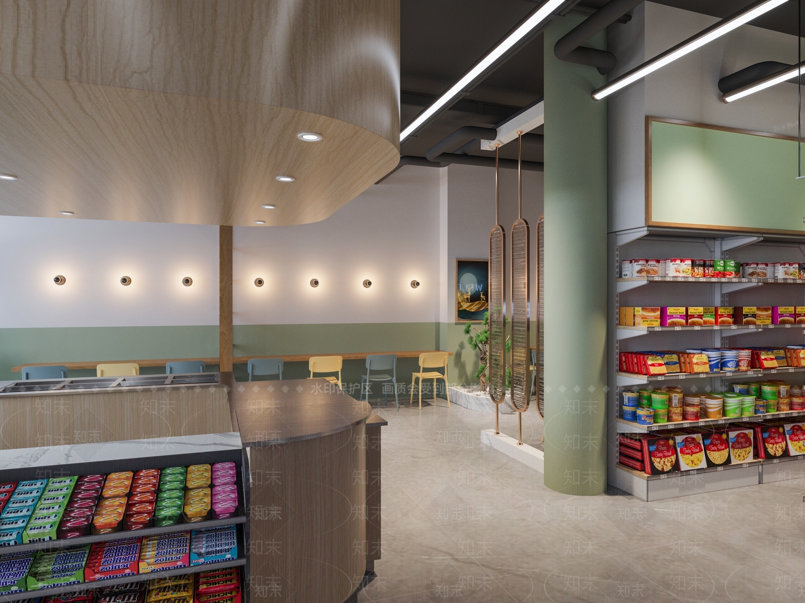 现代零食店3D模型下载【ID:1109327722】