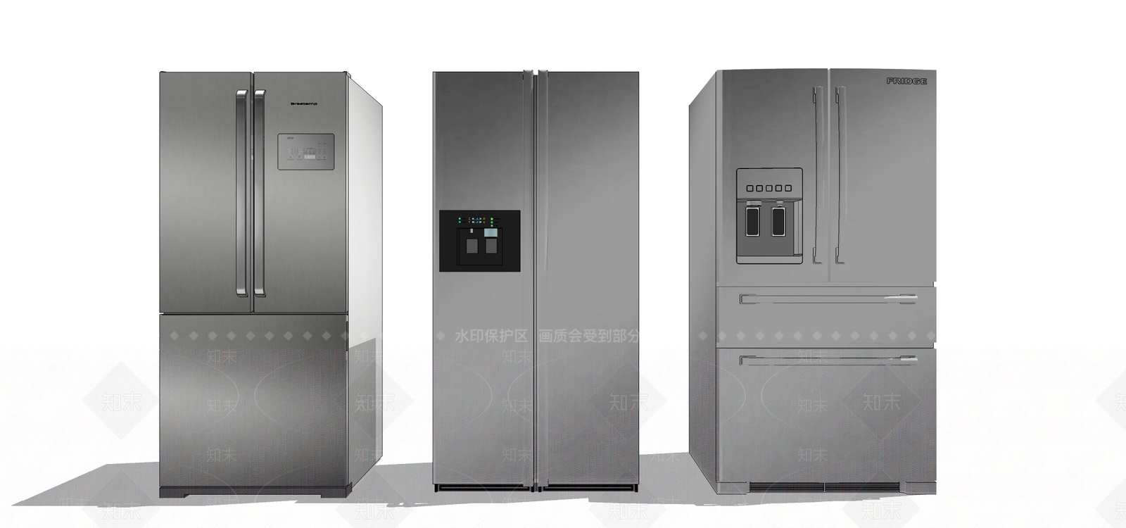 现代冰箱组合SU模型下载【ID:1109332885】