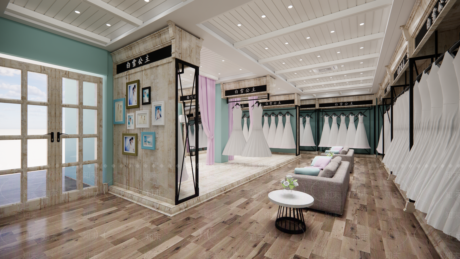 现代婚纱摄影店SU模型下载【ID:1109333917】
