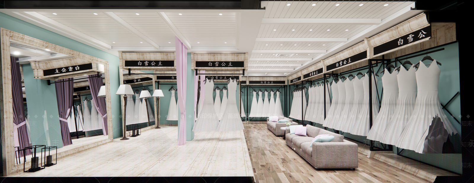 现代婚纱摄影店SU模型下载【ID:1109333917】