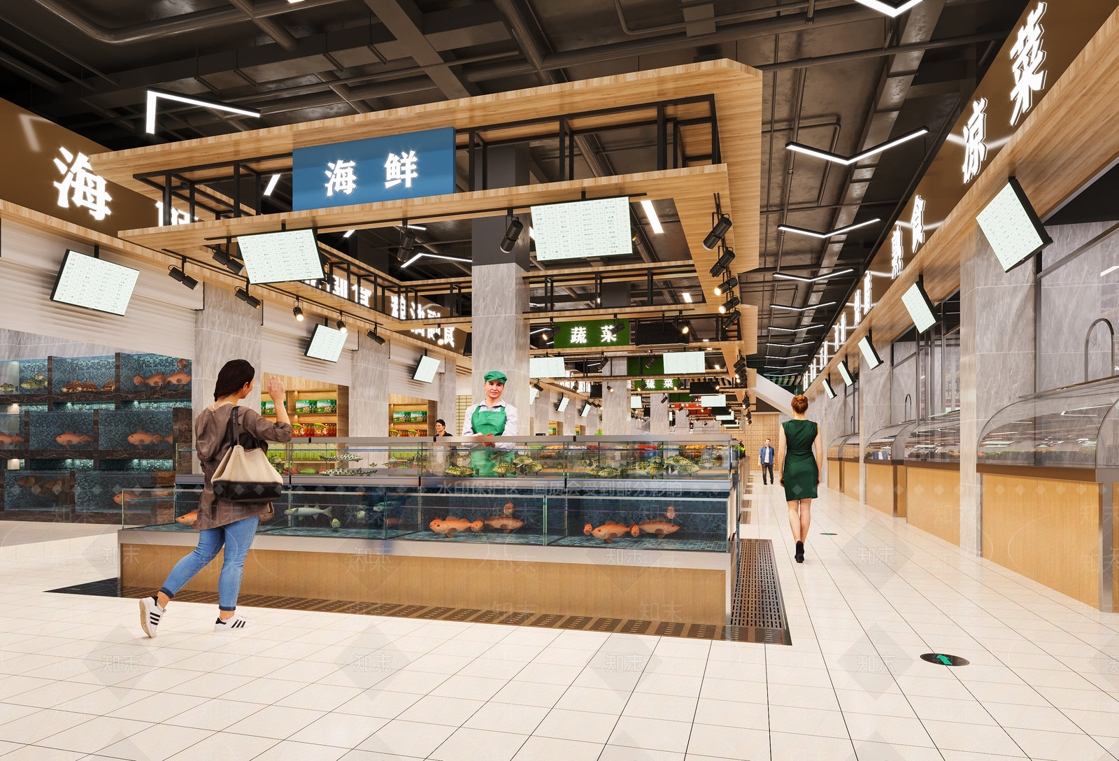现代超市3D模型下载【ID:1109335801】