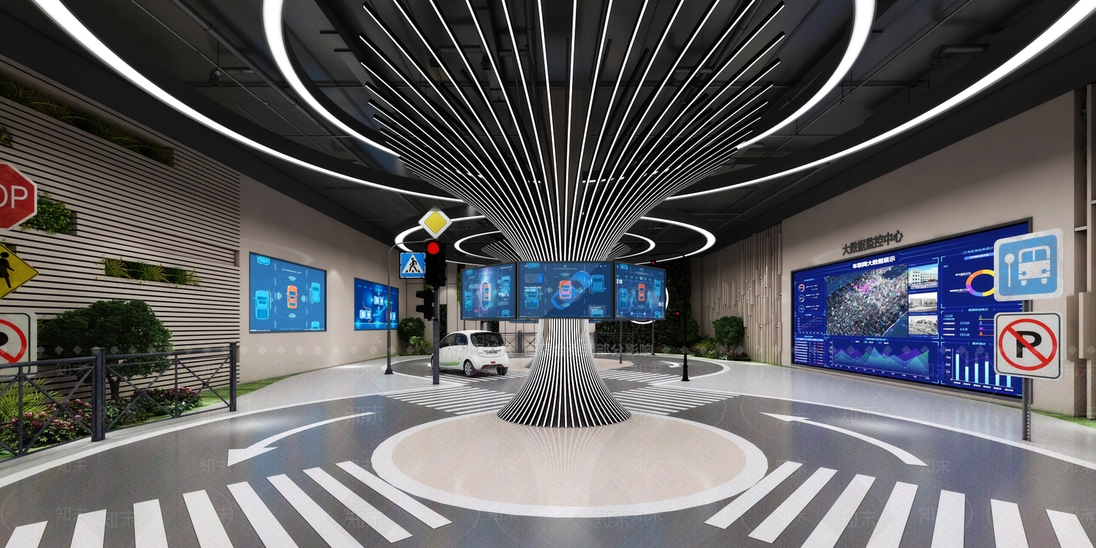 现代指挥控制室3D模型下载【ID:1109338169】