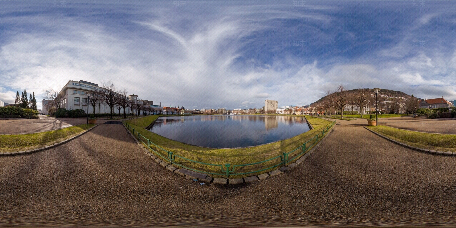 城镇湖滨HDR晴天外景图贴图下载【ID:1109341533】