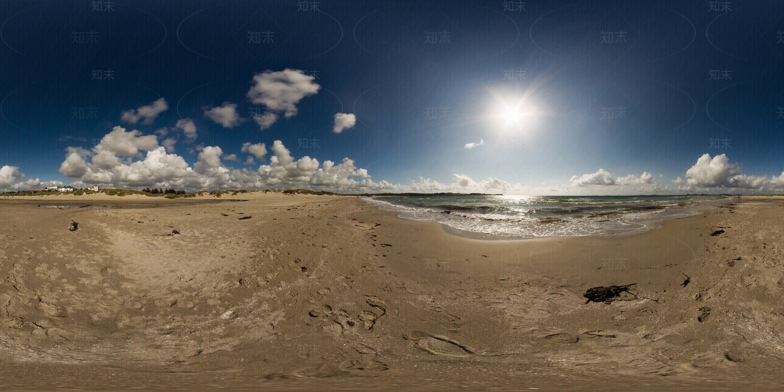 海滩晴天HDR外景图贴图下载【ID:1109342620】