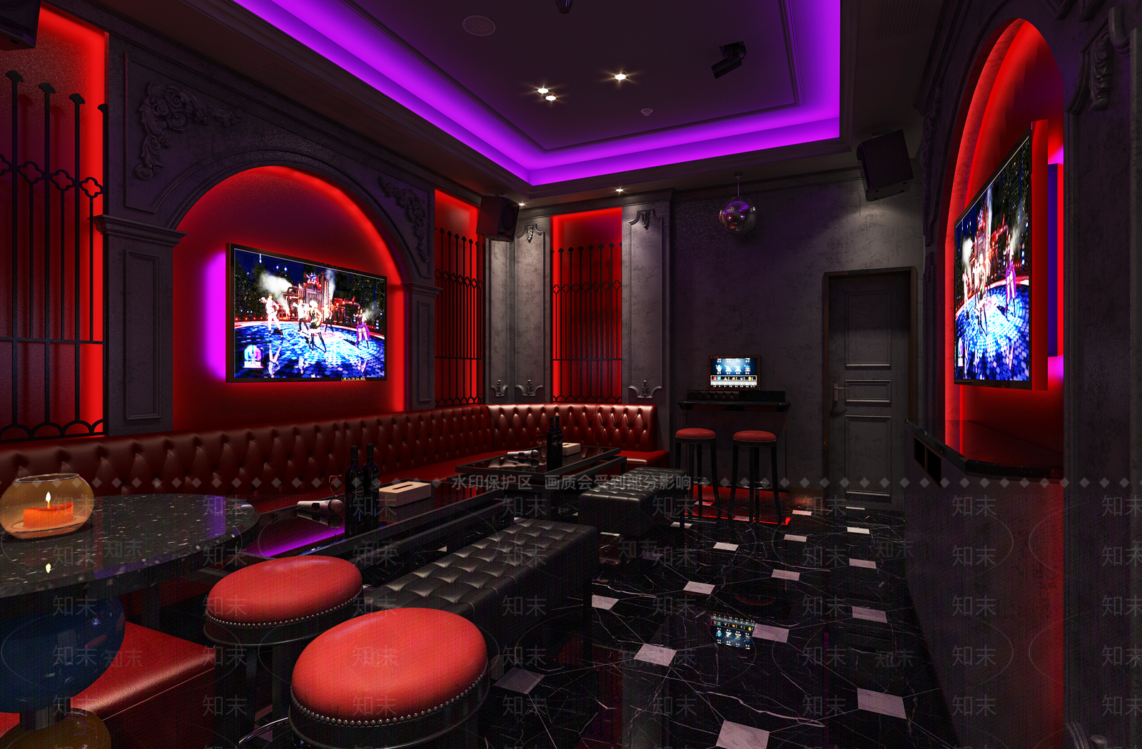 简欧KTV3D模型下载【ID:1109362146】