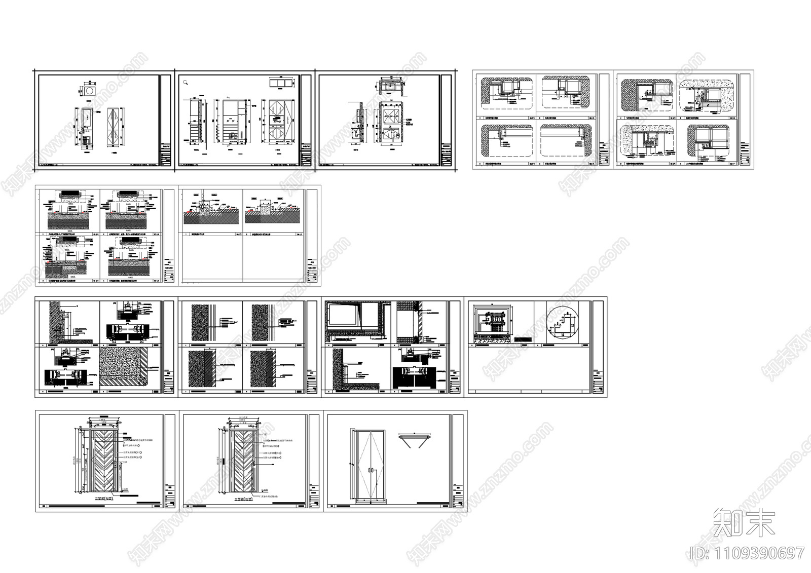 46㎡公寓户型施工图cad施工图下载【ID:1109390697】