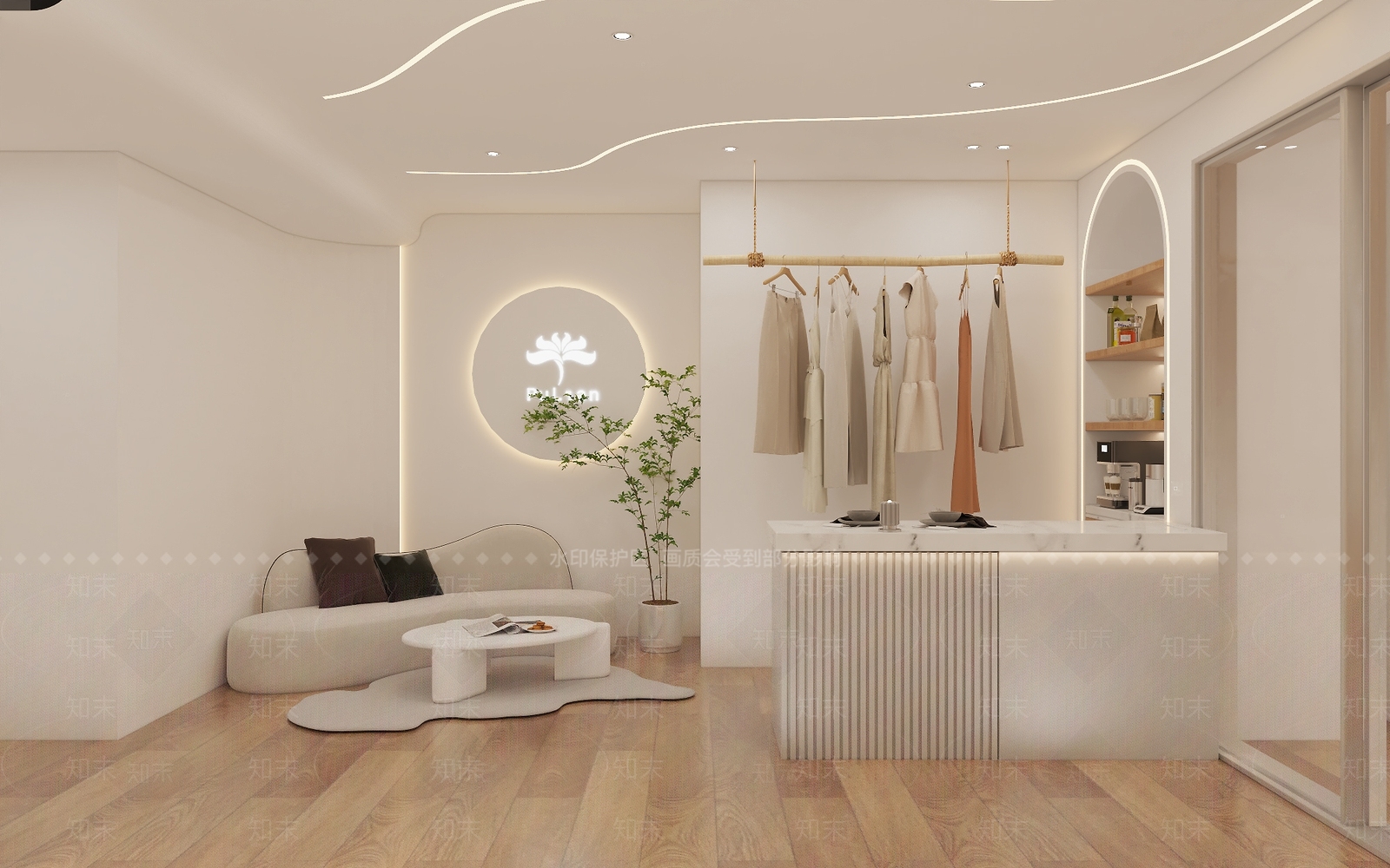 现代瑜伽室3D模型下载【ID:1109367054】