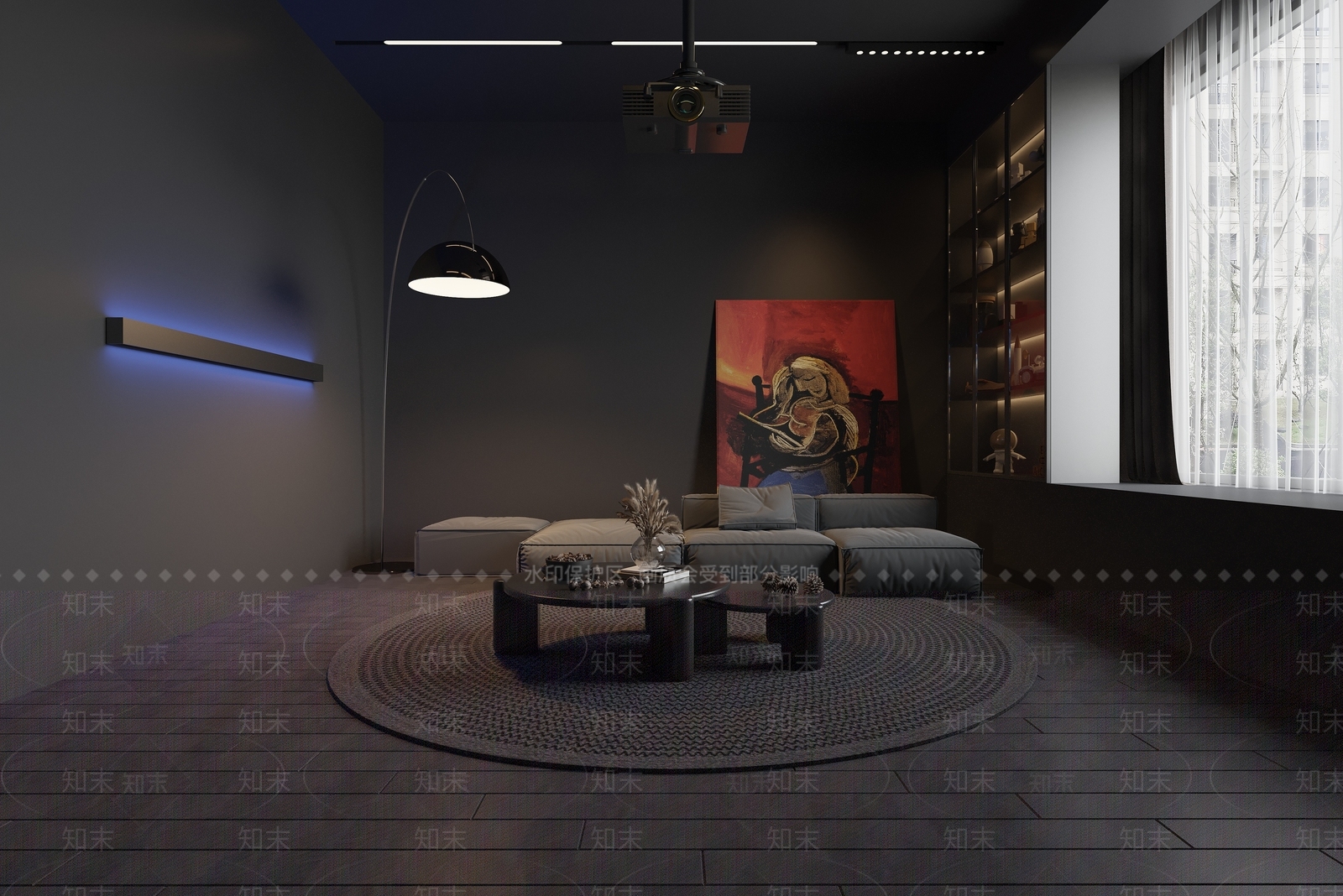 现代家居影音室3D模型下载【ID:1109484929】