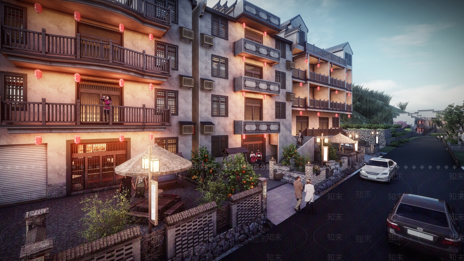 新中式乡村建筑SU模型下载【ID:1109406180】