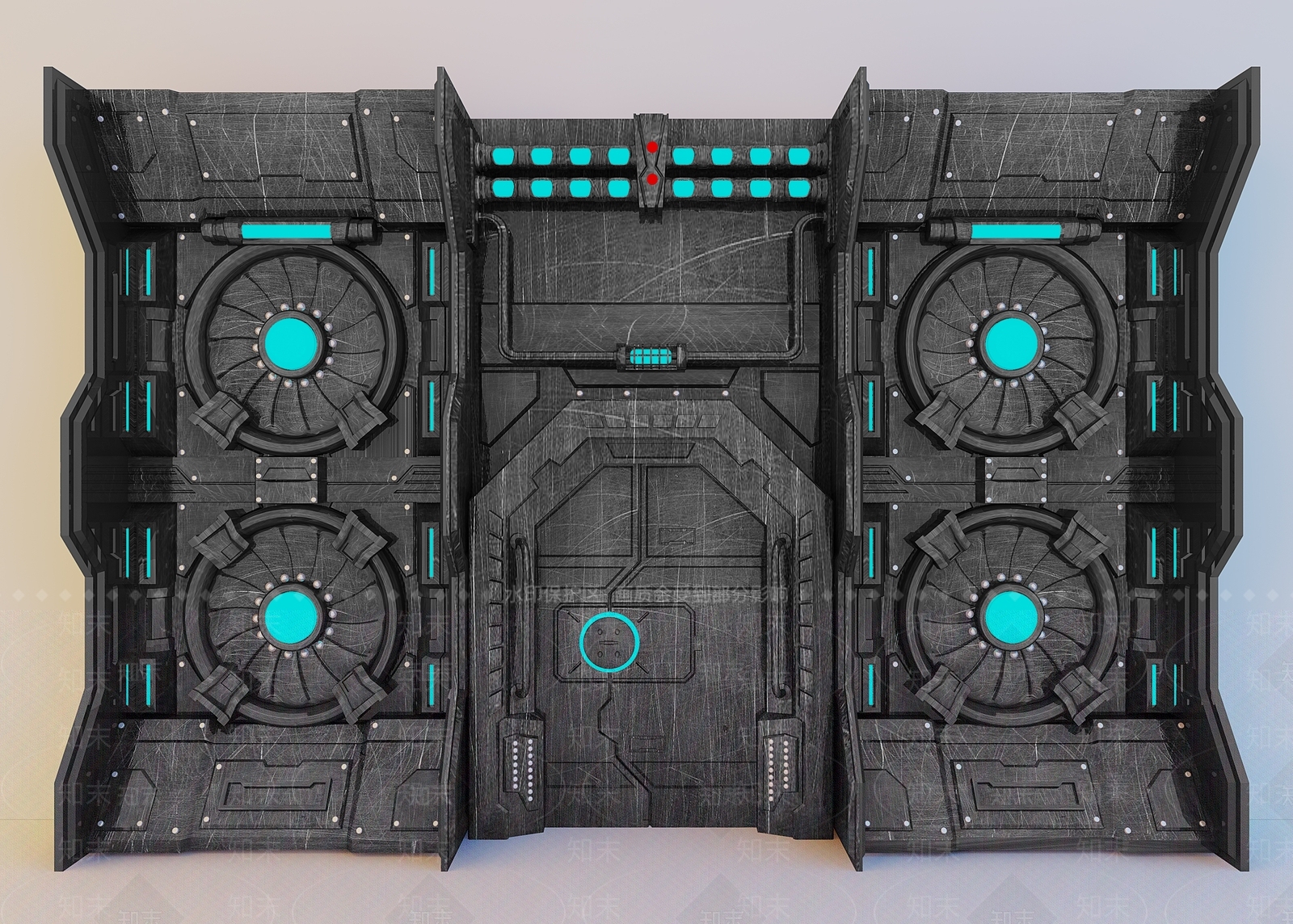 现代太空舱门宇宙飞船舱门3D模型下载【ID:1109412235】