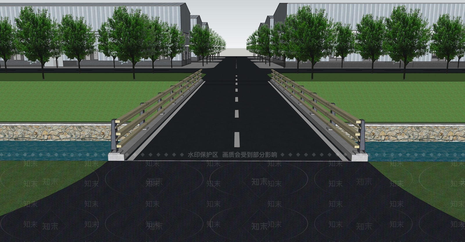 现代大桥SU模型下载【ID:1109419786】