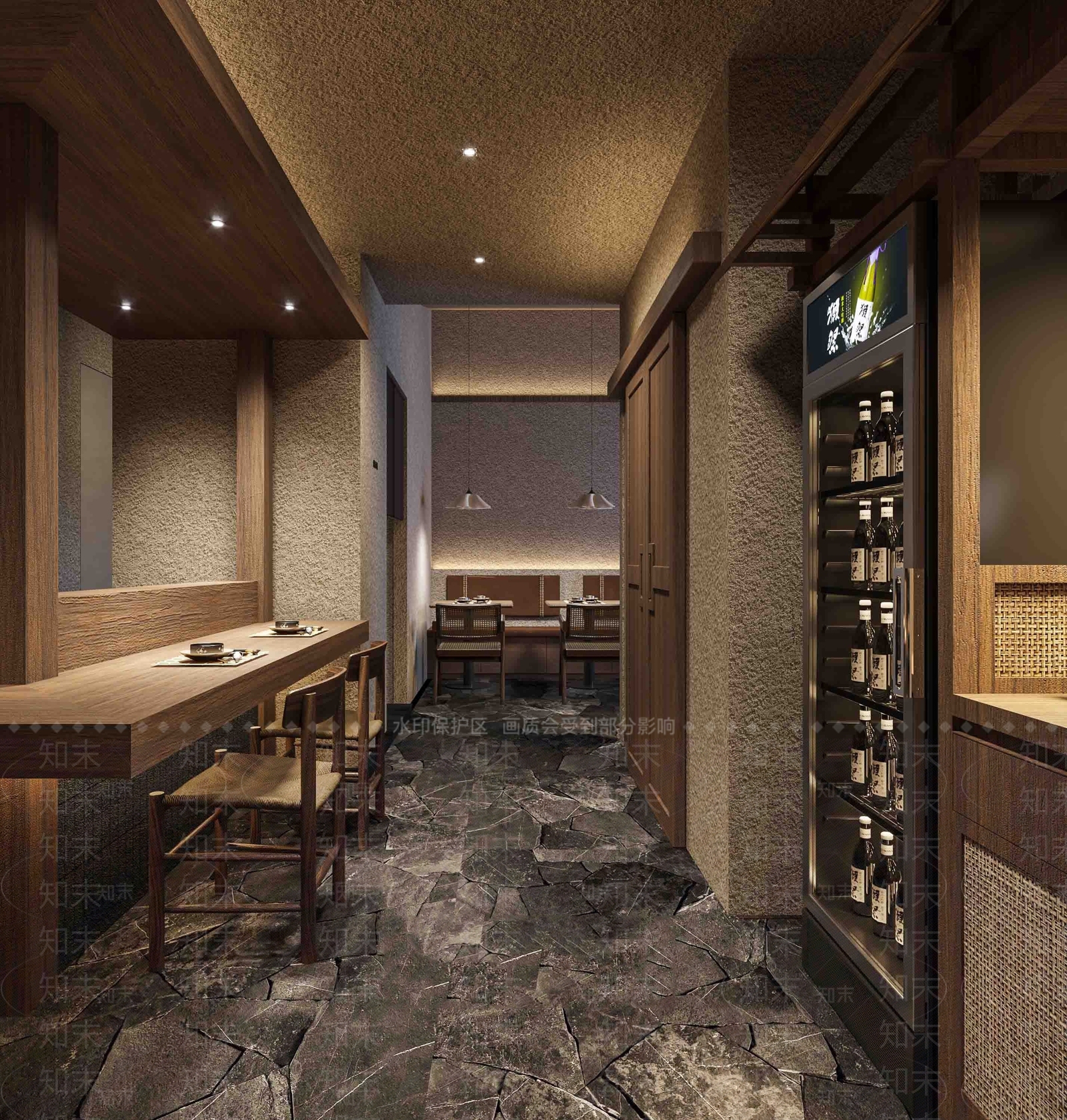 侘寂茶餐厅3D模型下载【ID:1109437156】