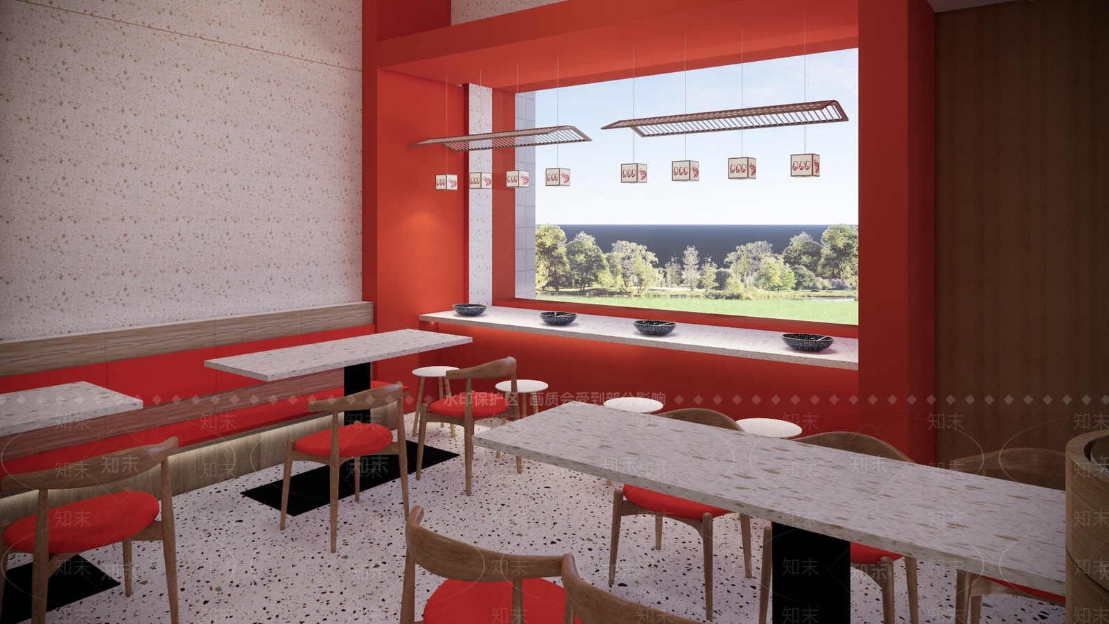 现代快餐店SU模型下载【ID:1109441058】