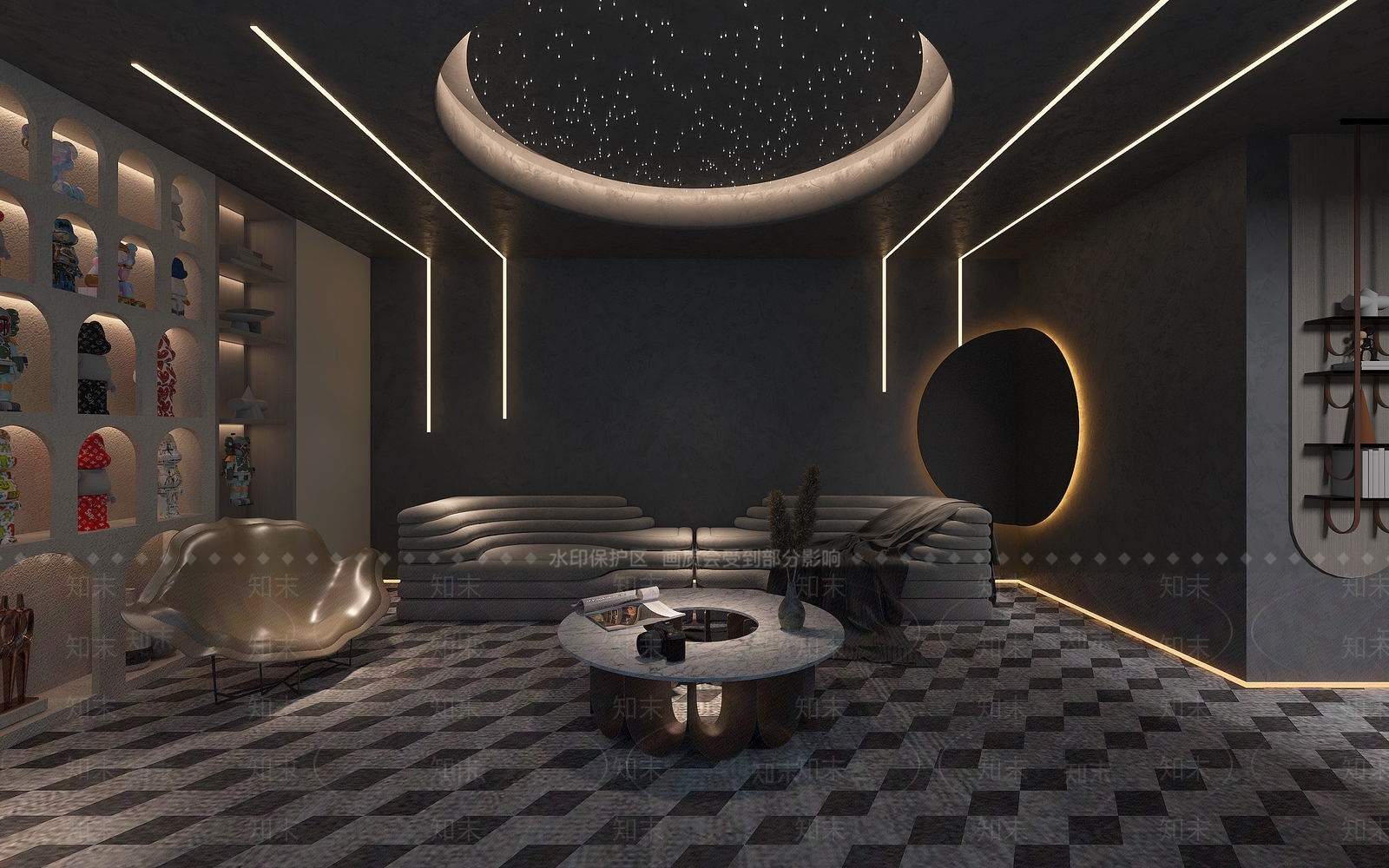 现代影音室3D模型下载【ID:1109445781】