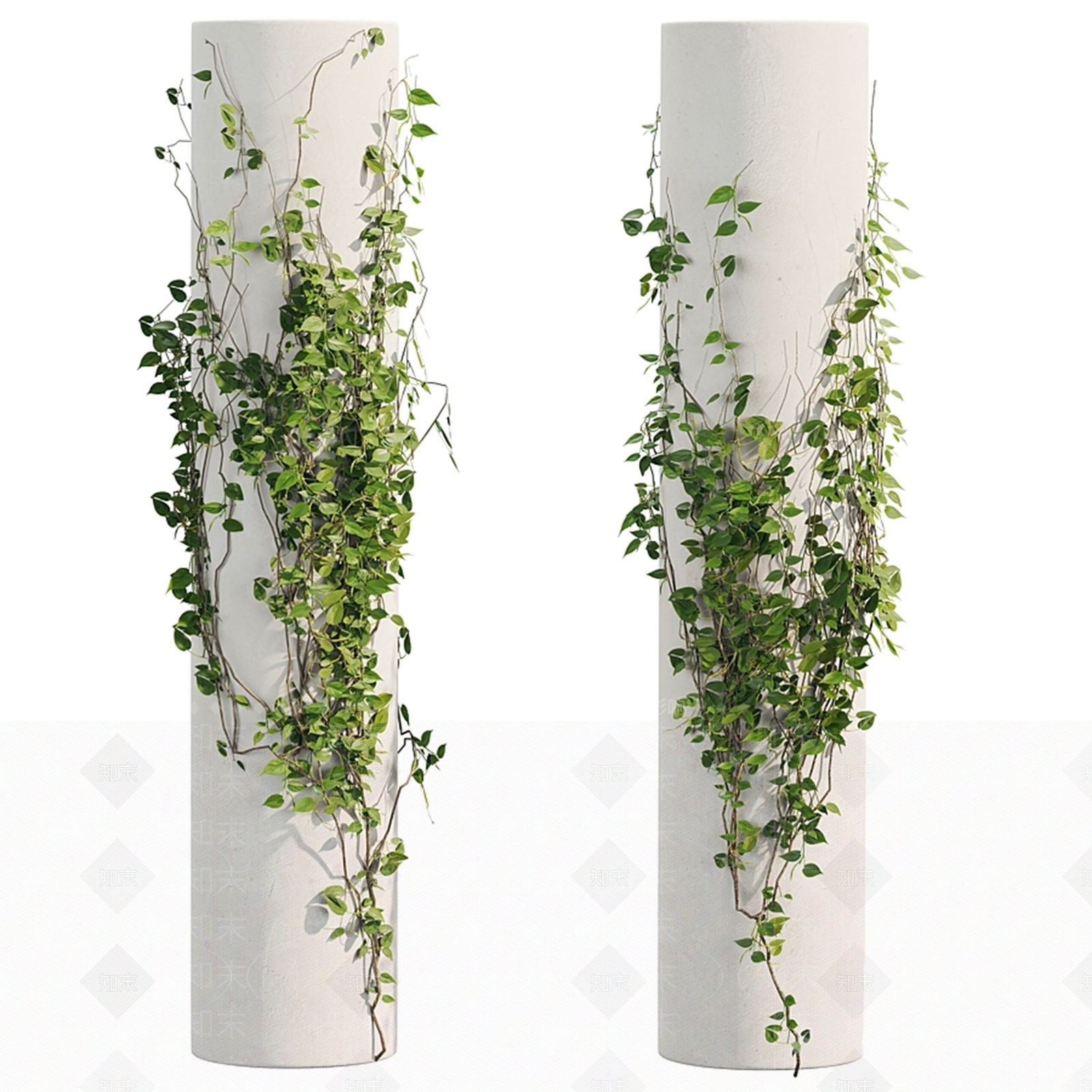 现代藤曼植物墙3D模型下载【ID:1109478621】