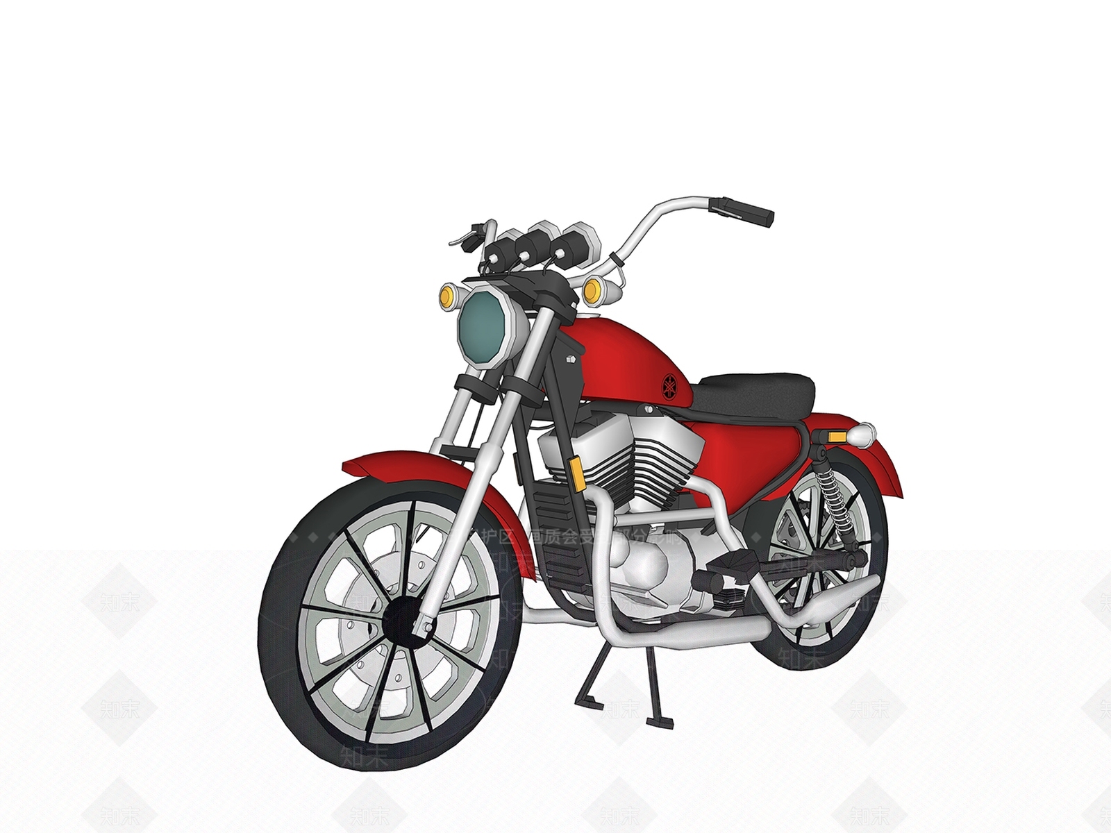 现代摩托车SU模型下载【ID:1109486500】