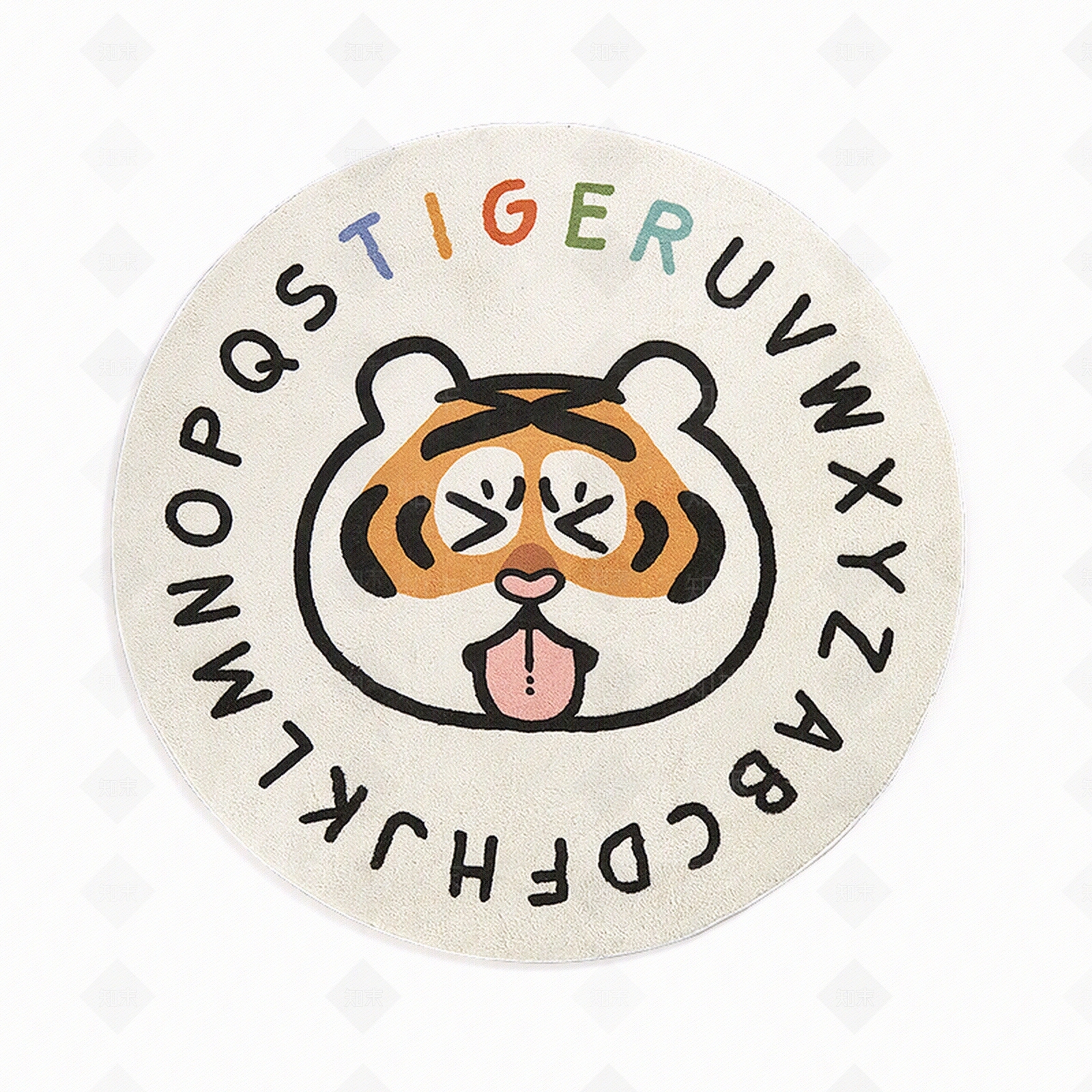 儿童圆形卡通动物地毯贴图下载【ID:1109487534】