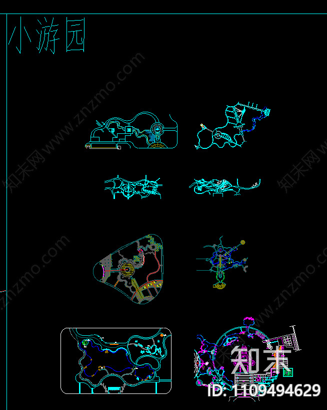 广场入口cad施工图下载【ID:1109494629】