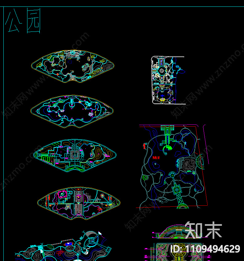 广场入口cad施工图下载【ID:1109494629】