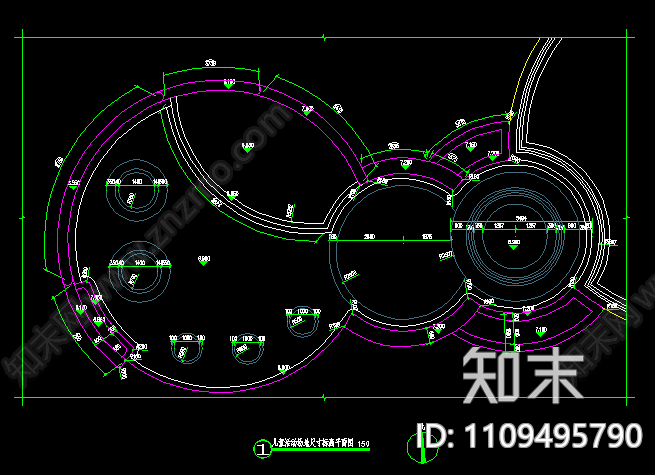 儿童活动cad施工图下载【ID:1109495790】