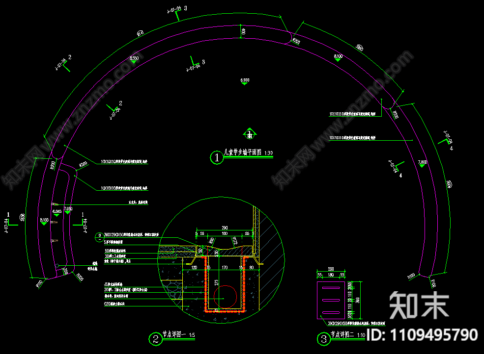 儿童活动cad施工图下载【ID:1109495790】