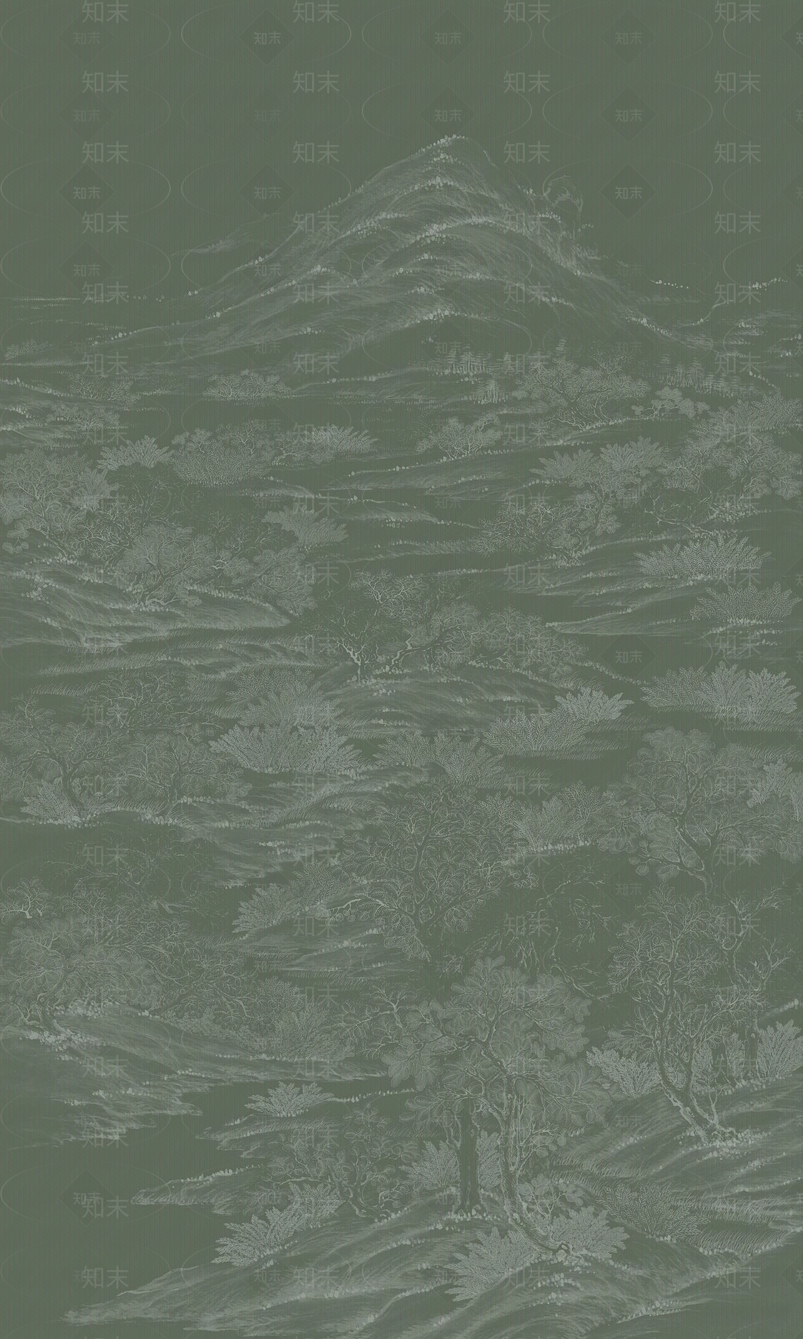新中式山水纹理壁纸贴图下载【ID:1109507956】