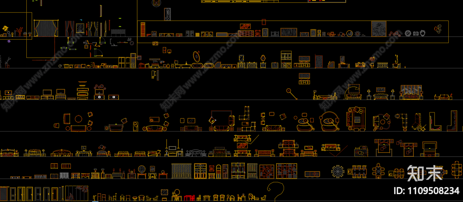 图库cad施工图下载【ID:1109508234】