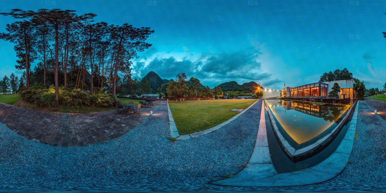 hdr环山酒店黄昏贴图下载【ID:1109508445】