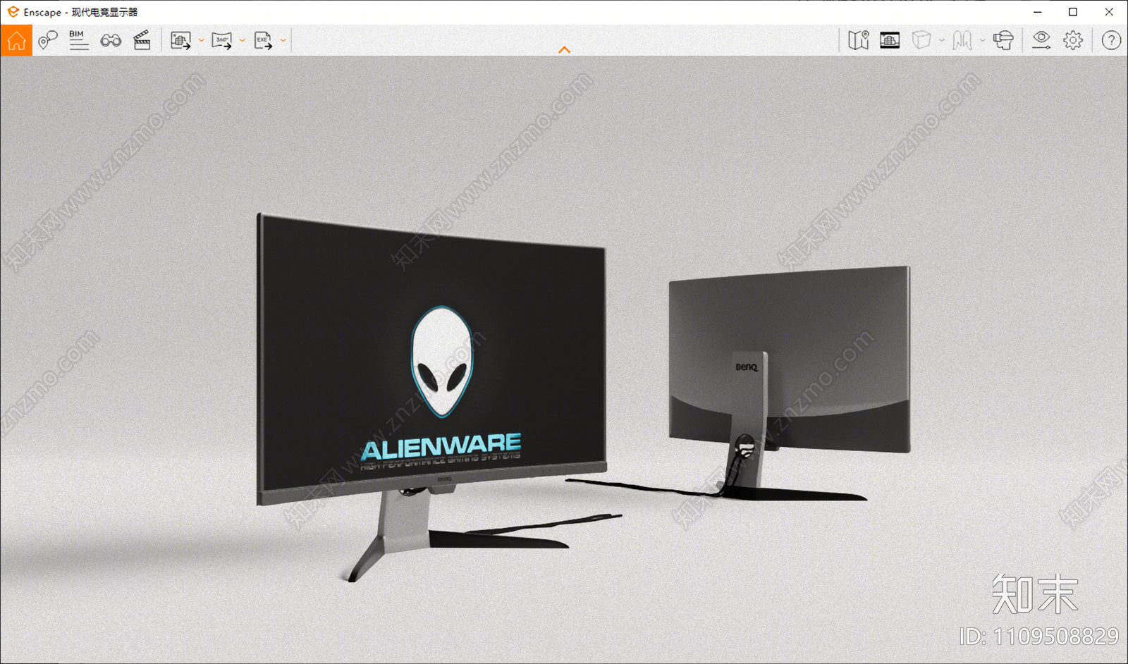现代电竞显示器SU模型下载【ID:1109508829】