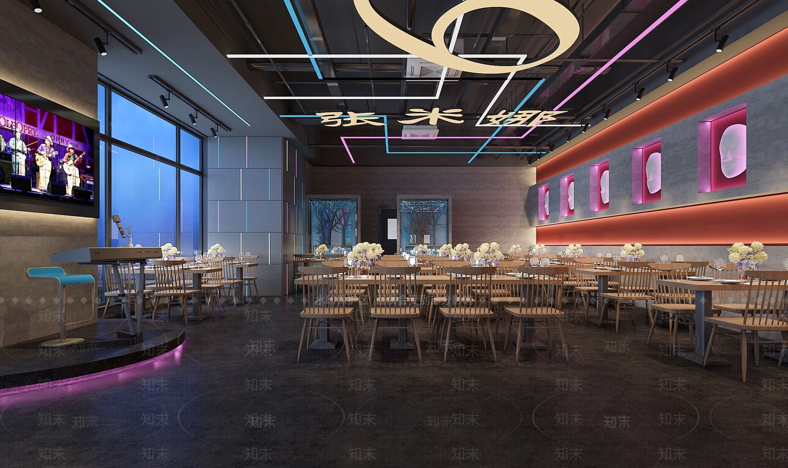 工业风烧烤店3D模型下载【ID:1109508941】