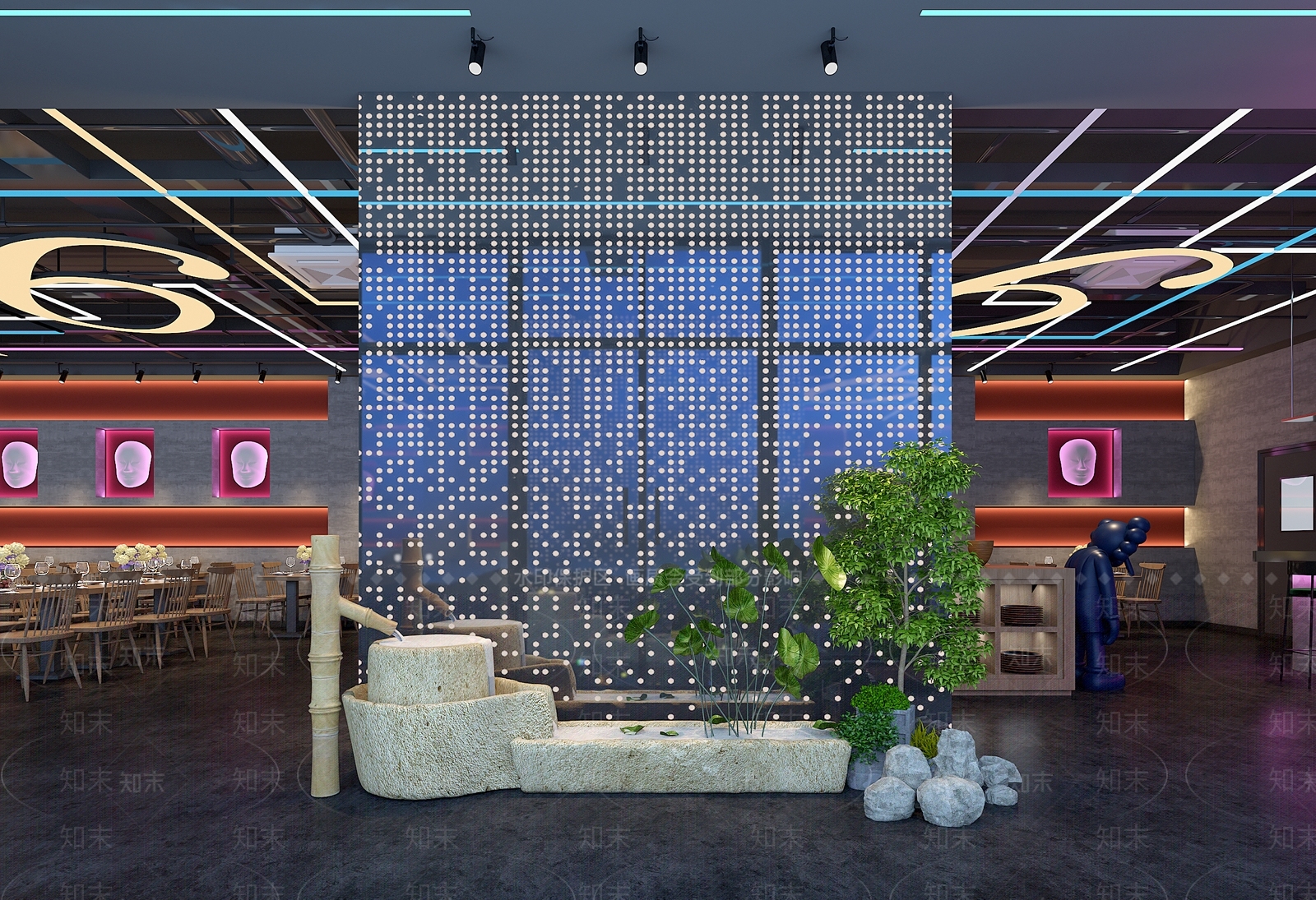 工业风烧烤店3D模型下载【ID:1109508941】
