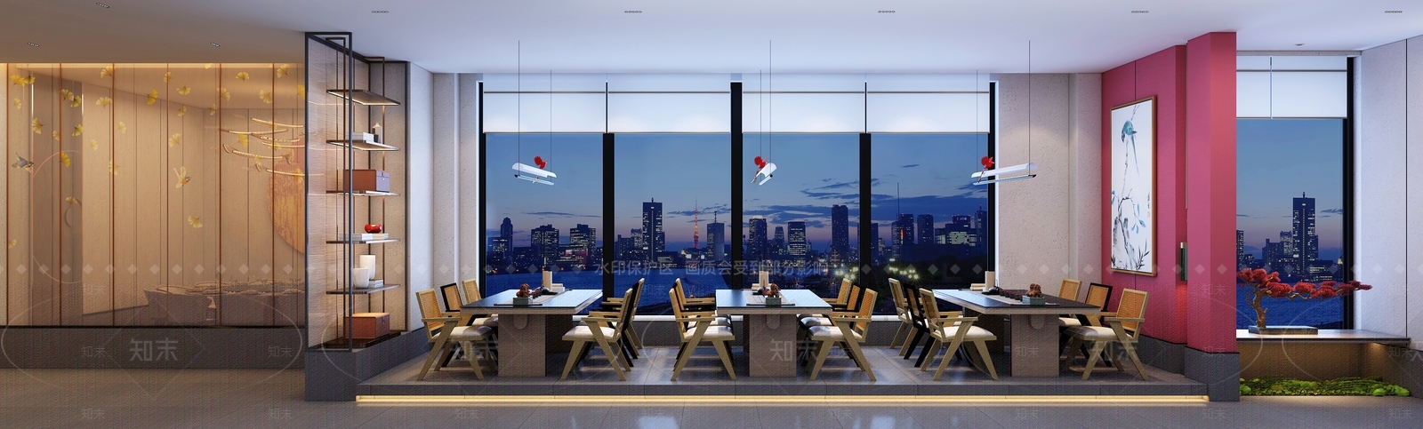 新中式茶餐厅3D模型下载【ID:1109508997】