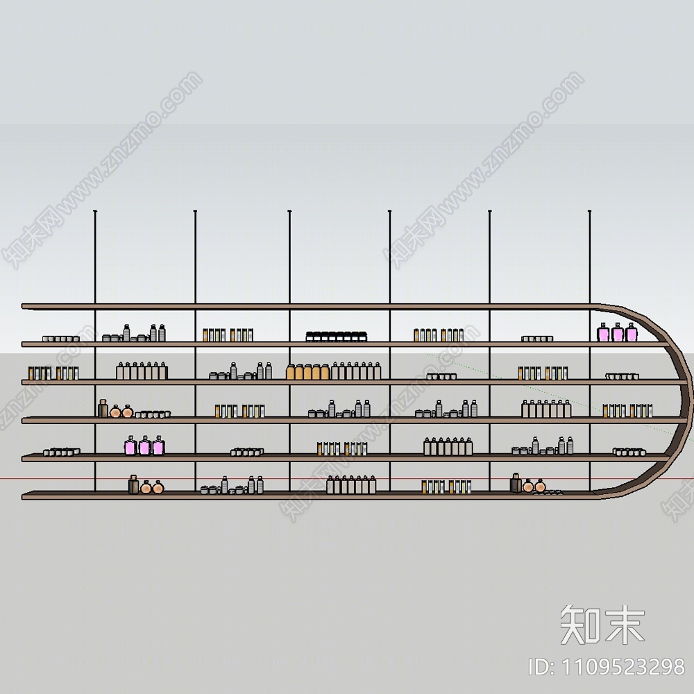 现代化妆品货架SU模型下载【ID:1109523298】