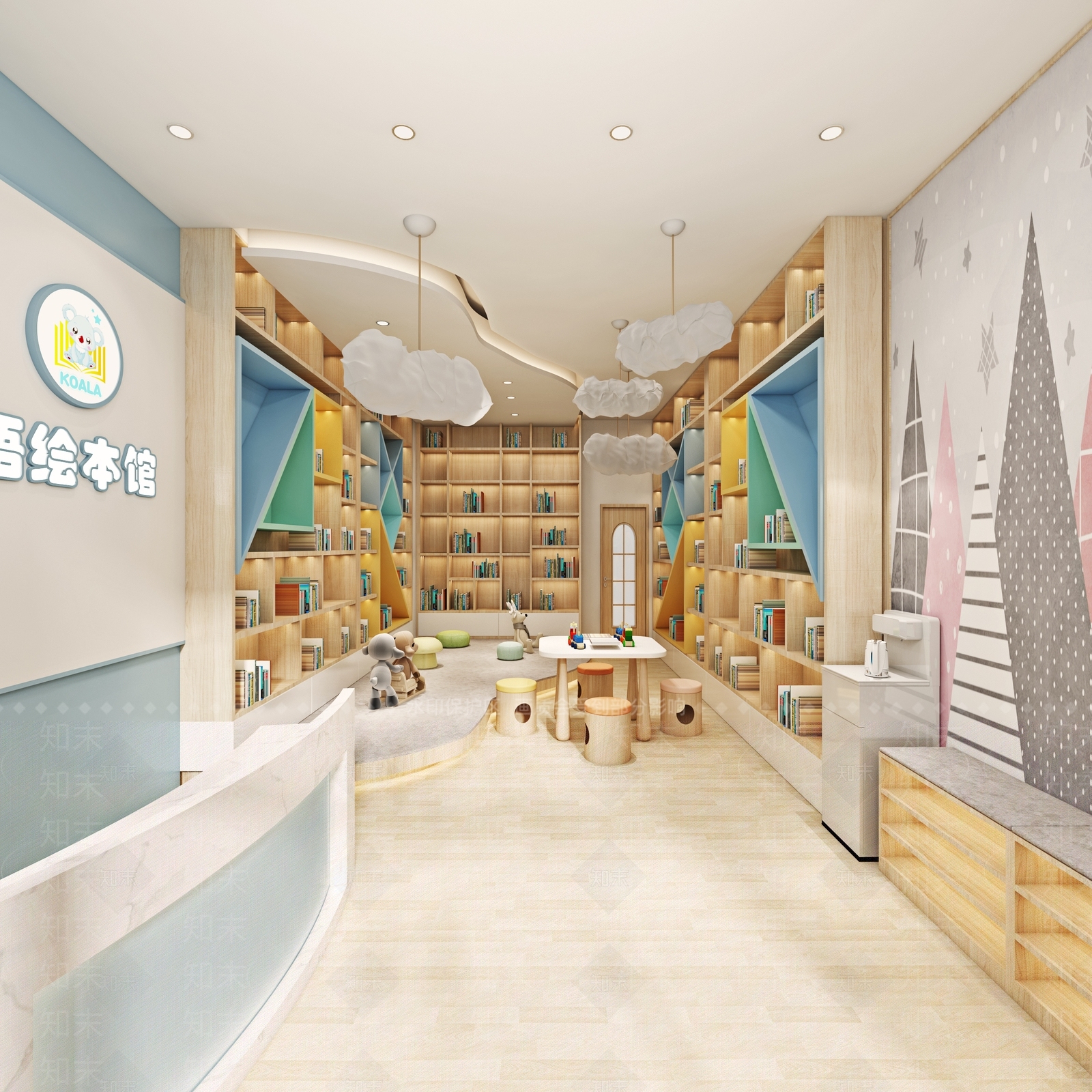 现代儿童绘本店3D模型下载【ID:1109536591】