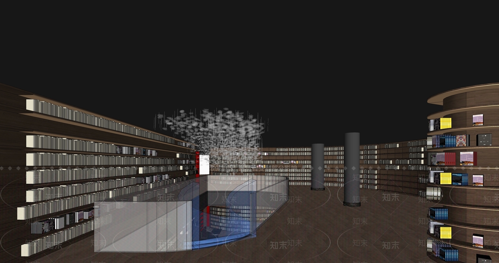 现代书店SU模型下载【ID:1109537087】