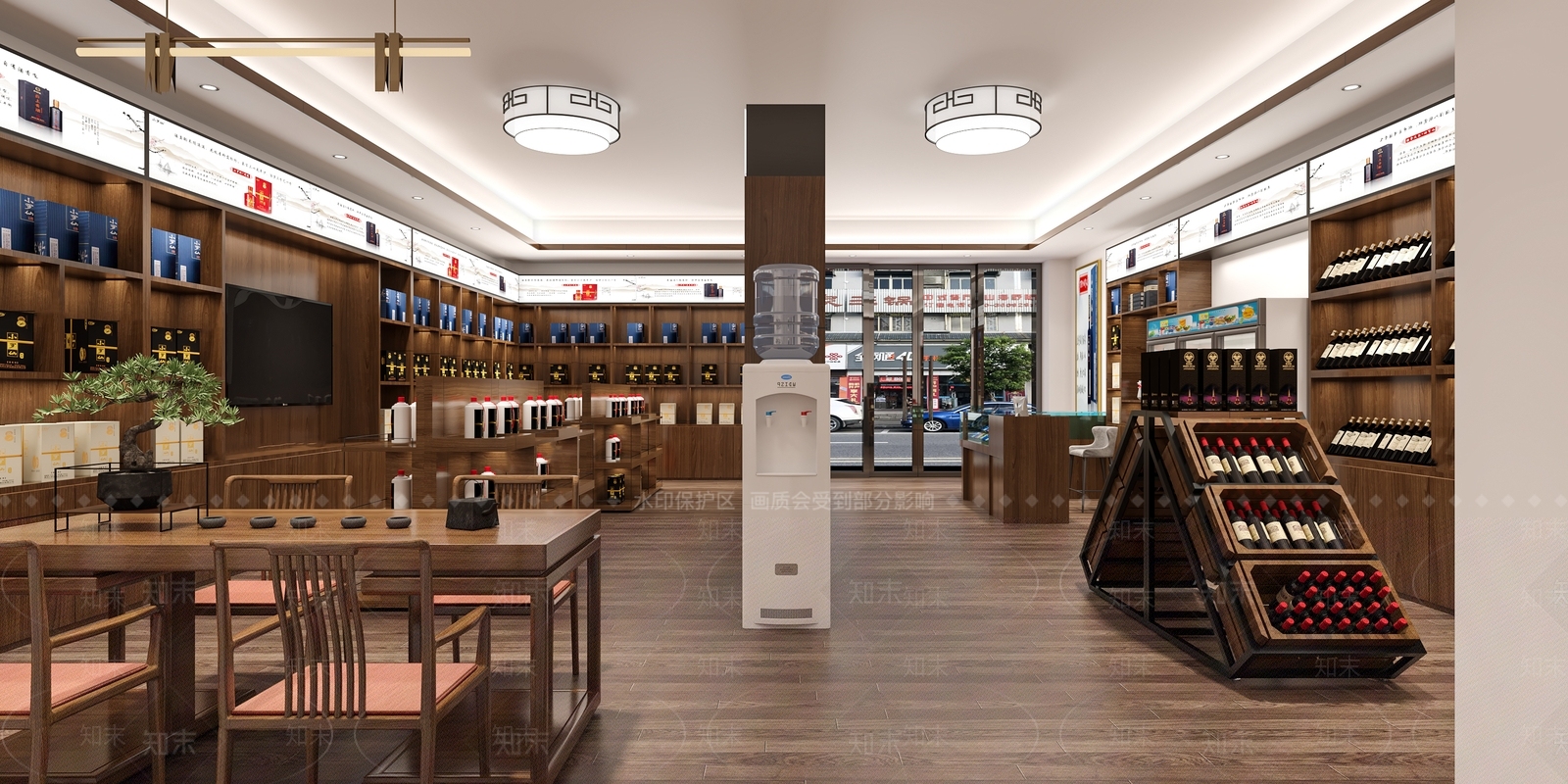 新中式烟酒店3D模型下载【ID:1109537437】