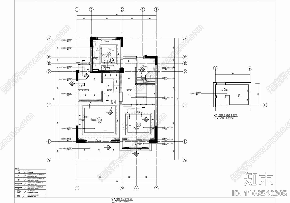 185㎡样板房CAD施工图cad施工图下载【ID:1109540305】