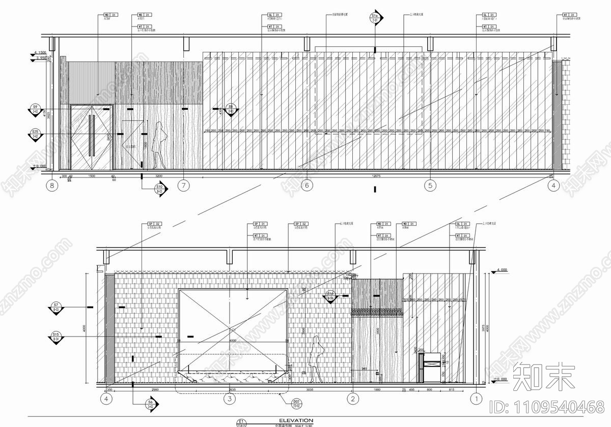 售楼部CAD全套施工图cad施工图下载【ID:1109540468】