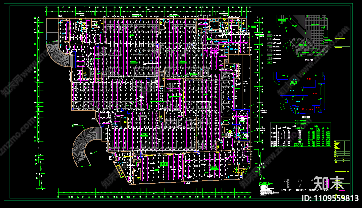 农贸批发市场综合地下室给排水设计施工图下载【ID:1109559813】
