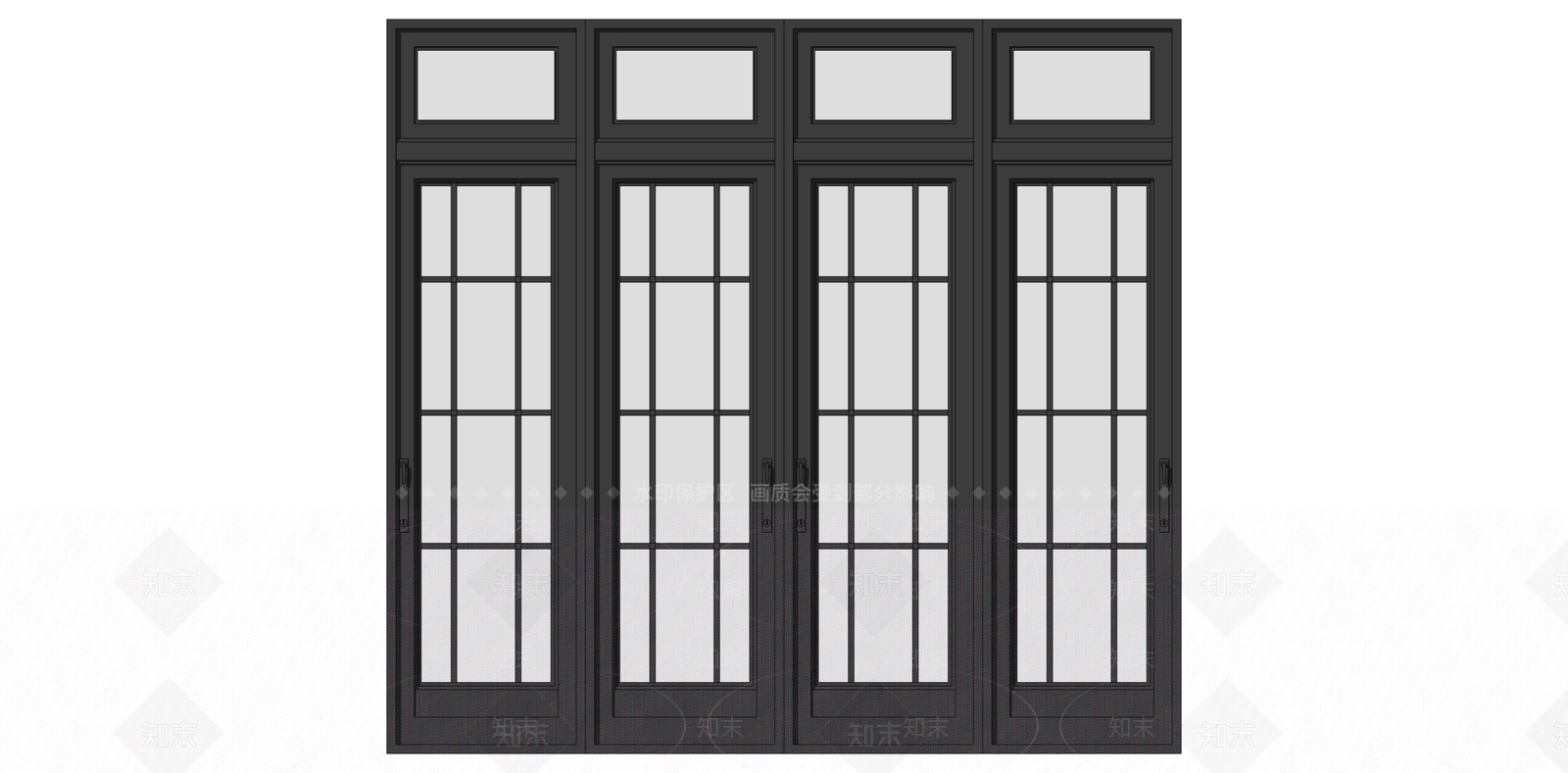 现代双开门SU模型精品下载_SketchUp模型_知末网