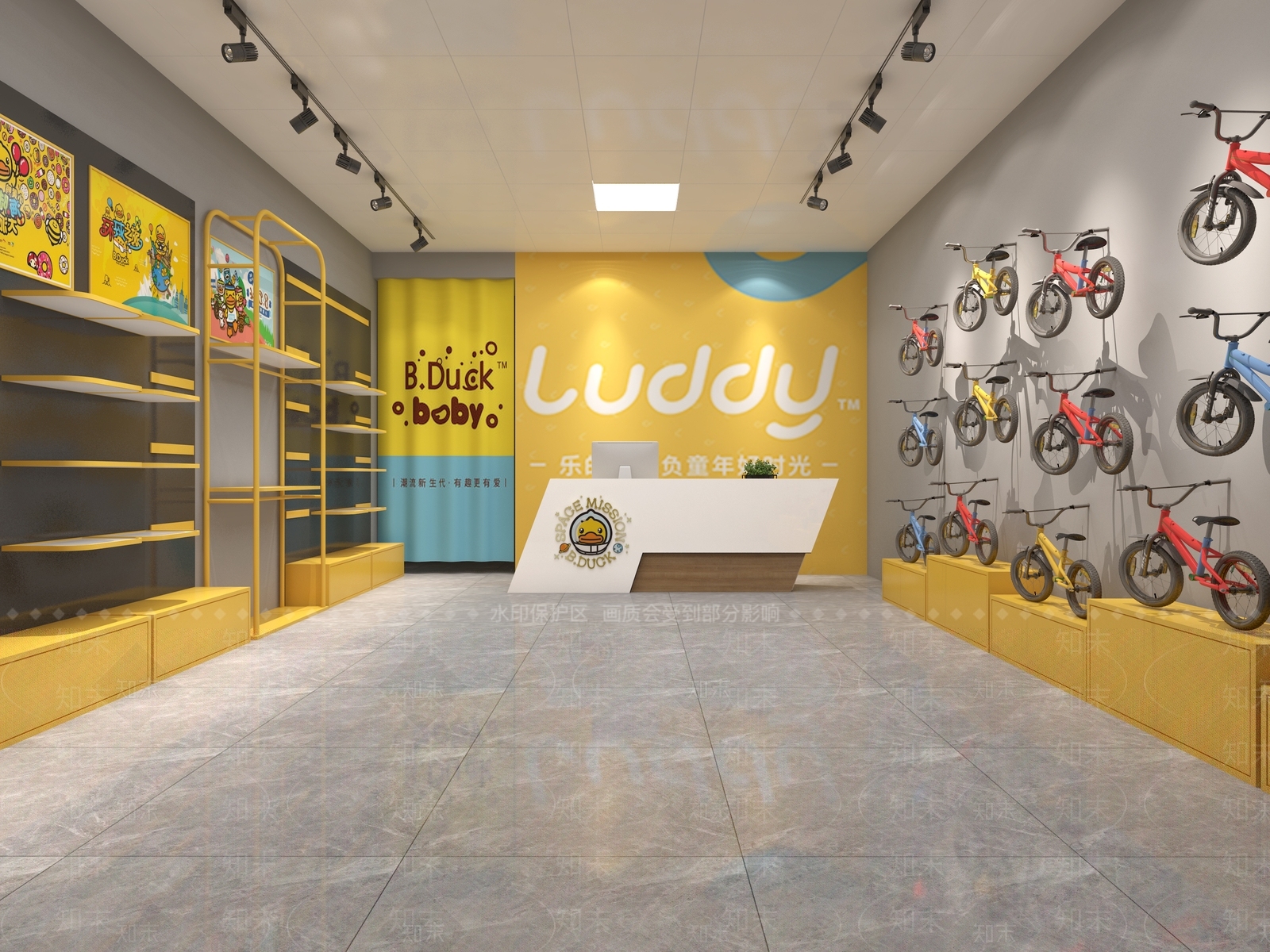 现代平衡车店3D模型下载【ID:1109571609】