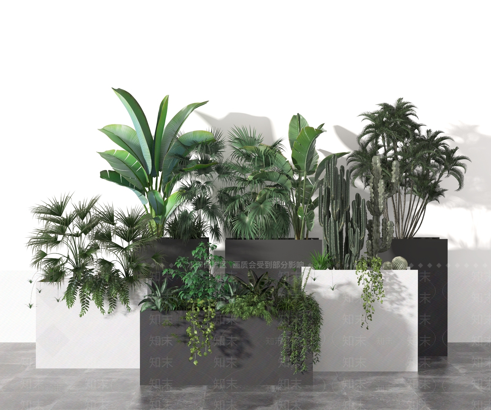 现代花钵3D模型下载【ID:1109576330】