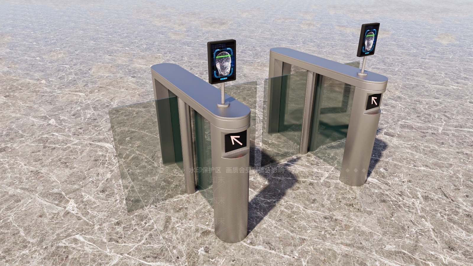 现代摆闸SU模型下载【ID:1109576532】