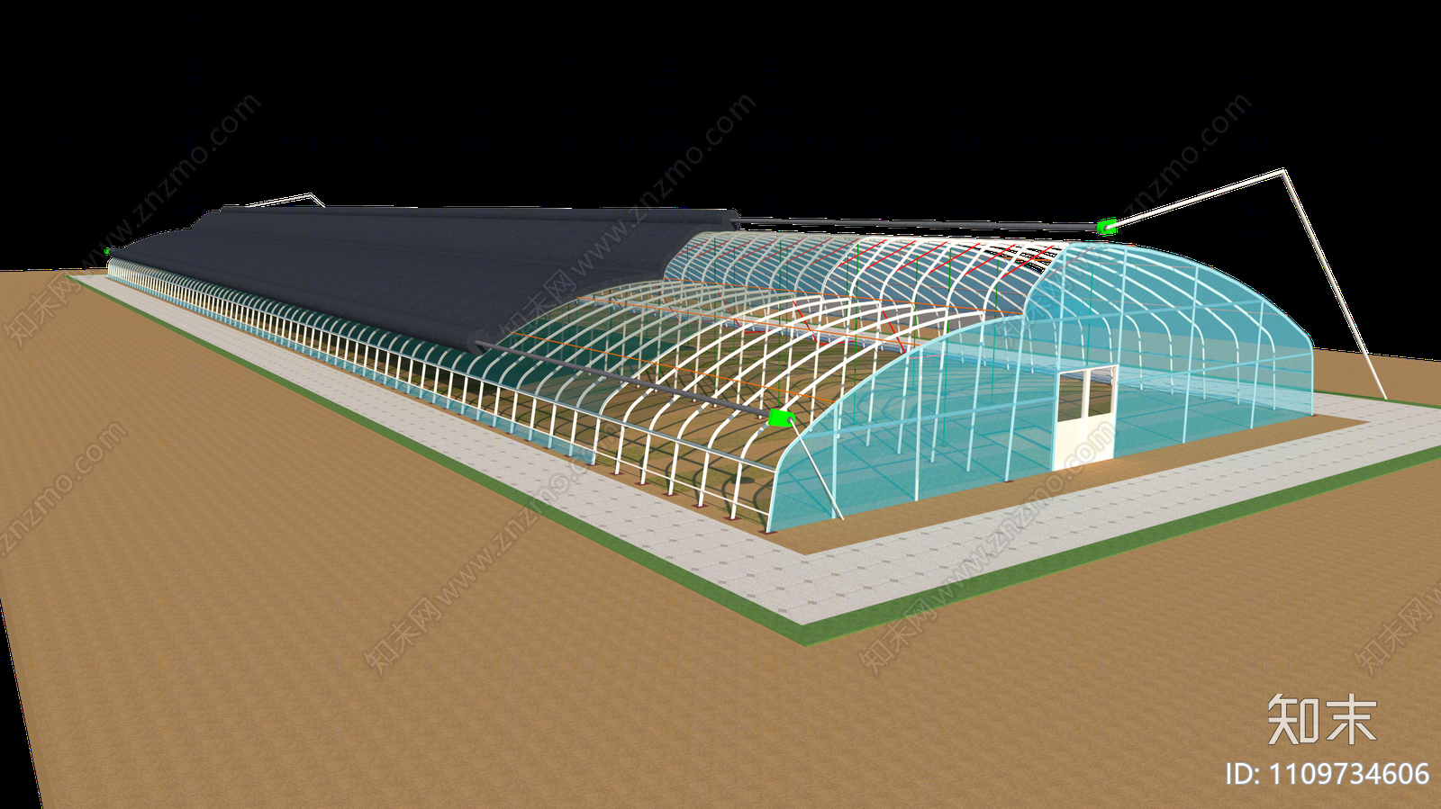 现代农业温室SU模型下载【ID:1109734606】