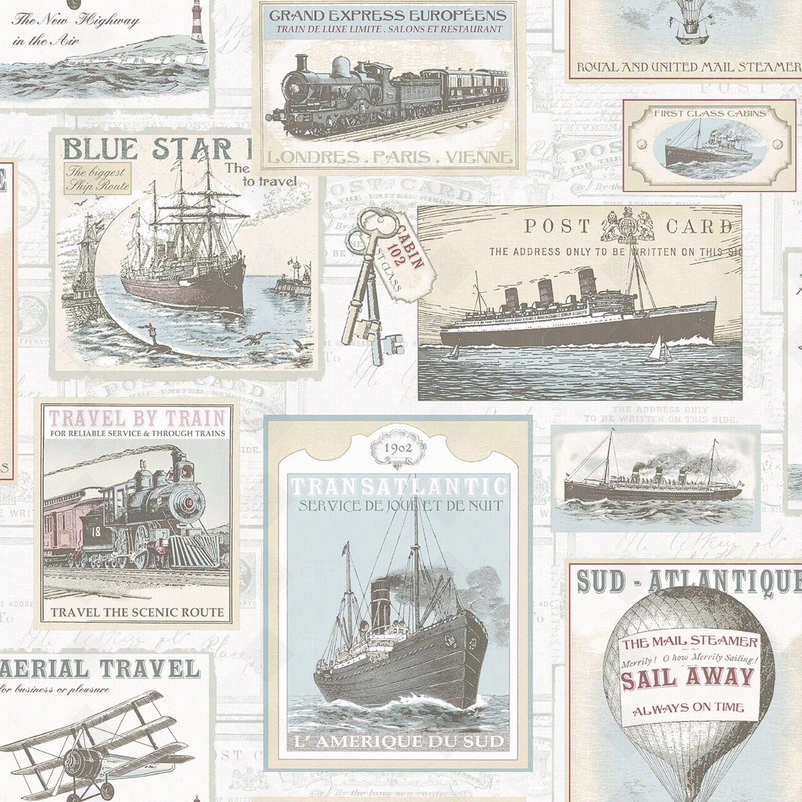 美式航海帆船壁纸贴图下载【ID:1109591195】