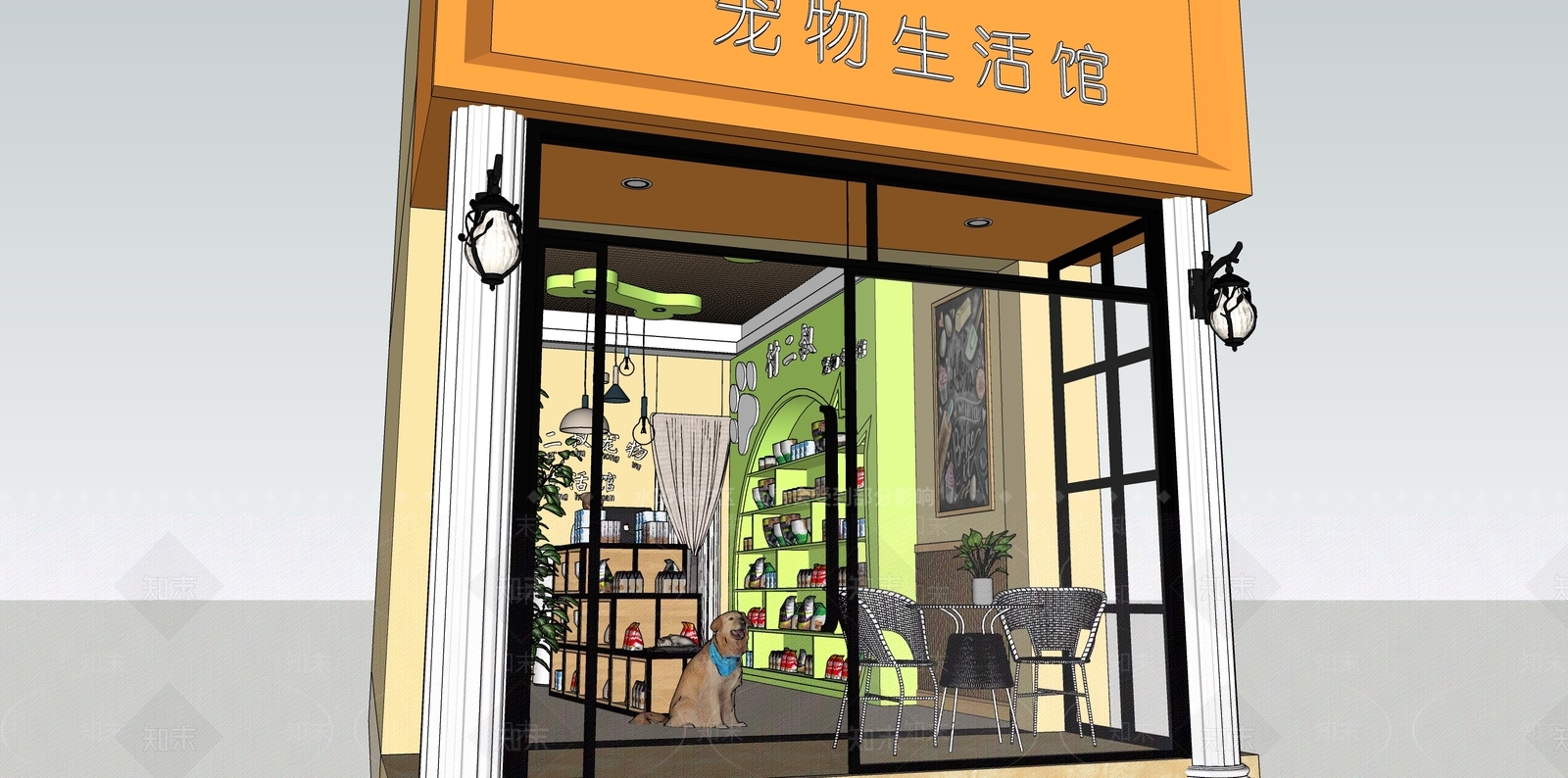 现代其他店铺SU模型下载【ID:1109593841】