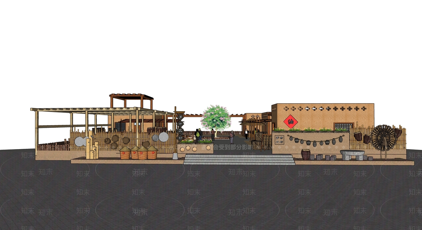 中式工坊SU模型下载【ID:1109597171】